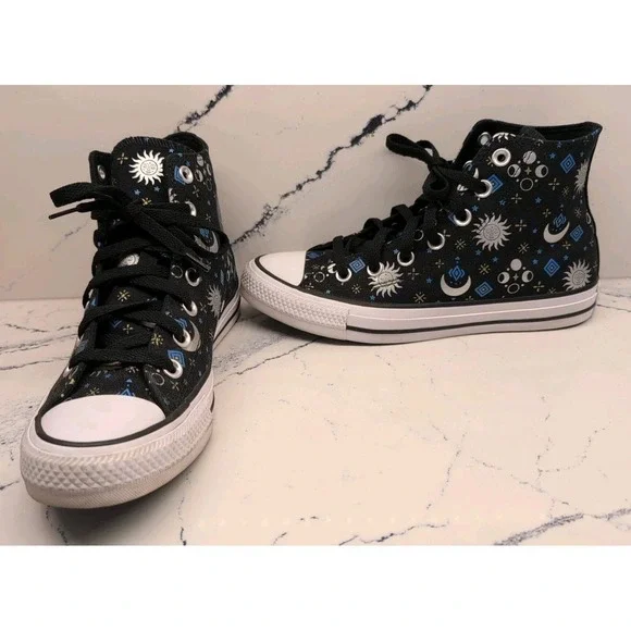 Converse Chuck Taylor All Star Celestial High-Top Sneaker Womens 7.5 Blk A12041F - Picture 1 of 9